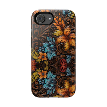 Floral Wood-Print Tough Case - iPhone 16e