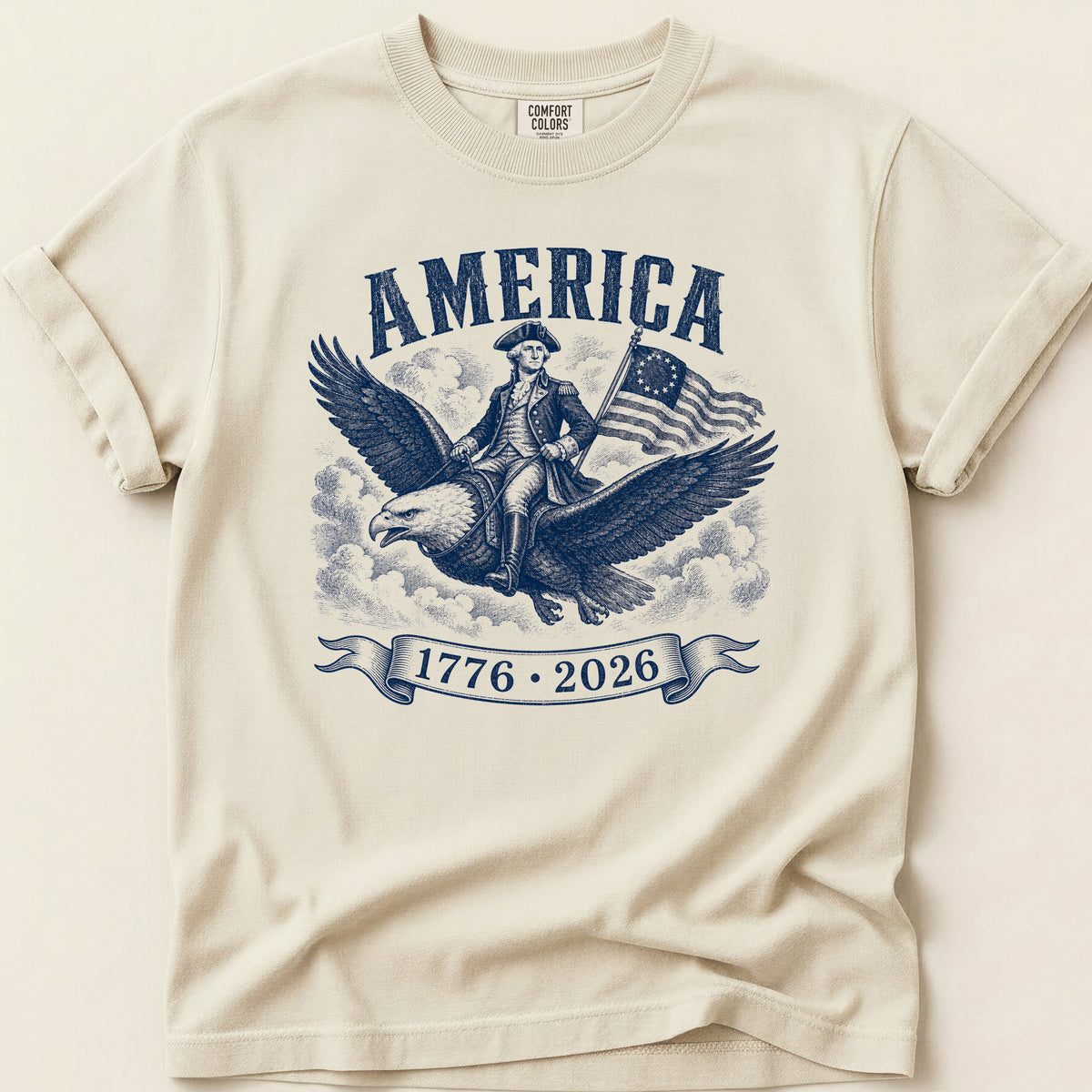 Flying Washington T-shirt on Ivory