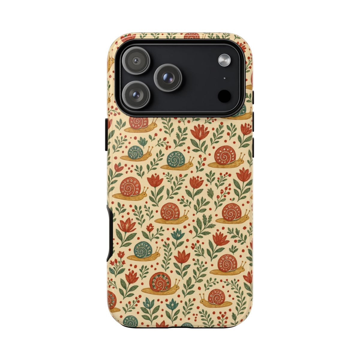Folk Snail Blooms Tough Case - iPhone 18 Pro Max