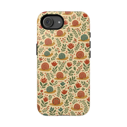 Folk Snail Blooms Tough Case - iPhone 16e