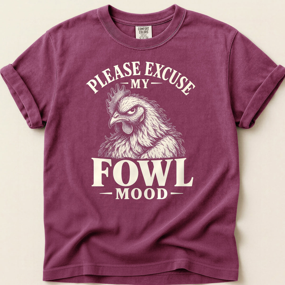 Fowl Mood T-shirt on Berry