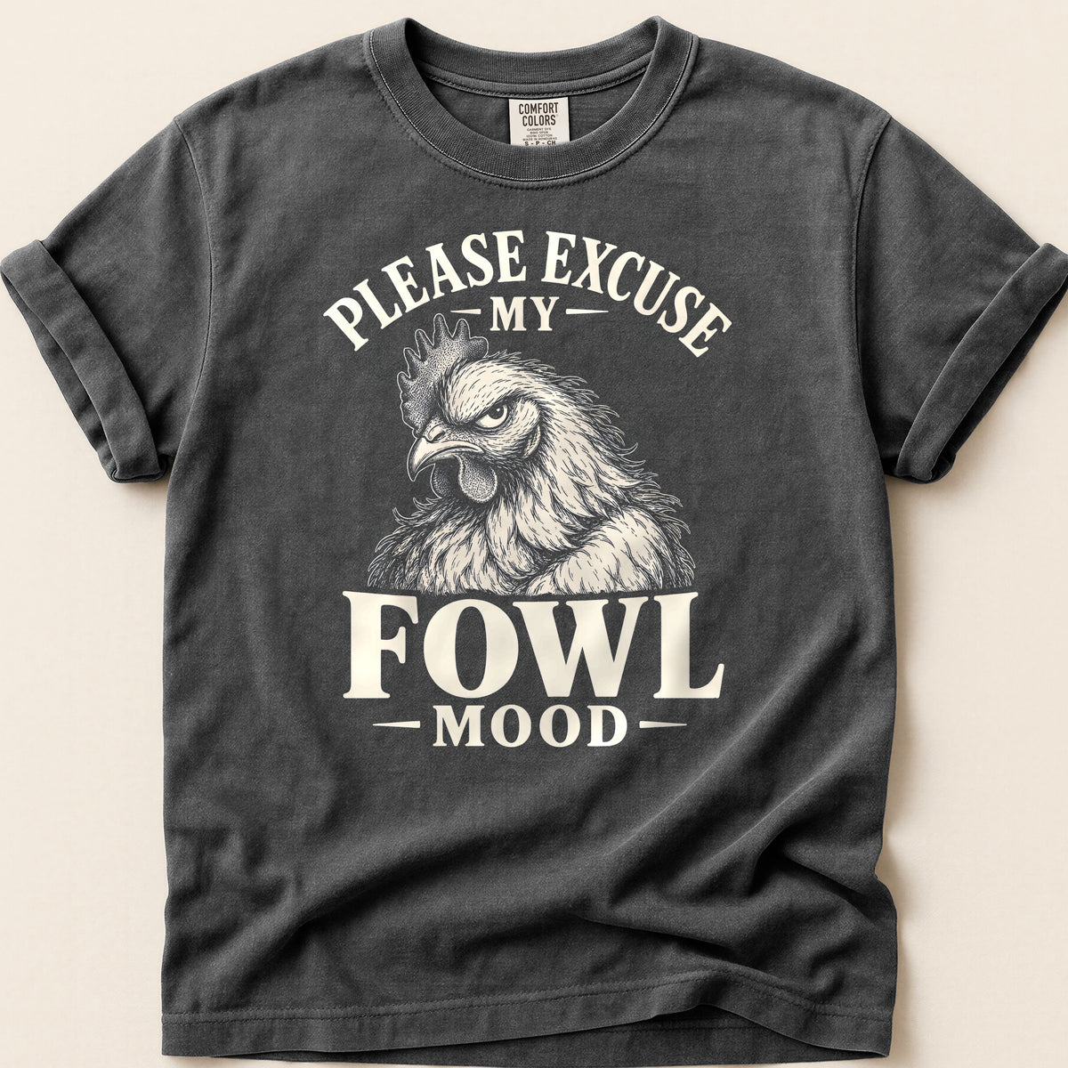 Fowl Mood T-shirt on Pepper