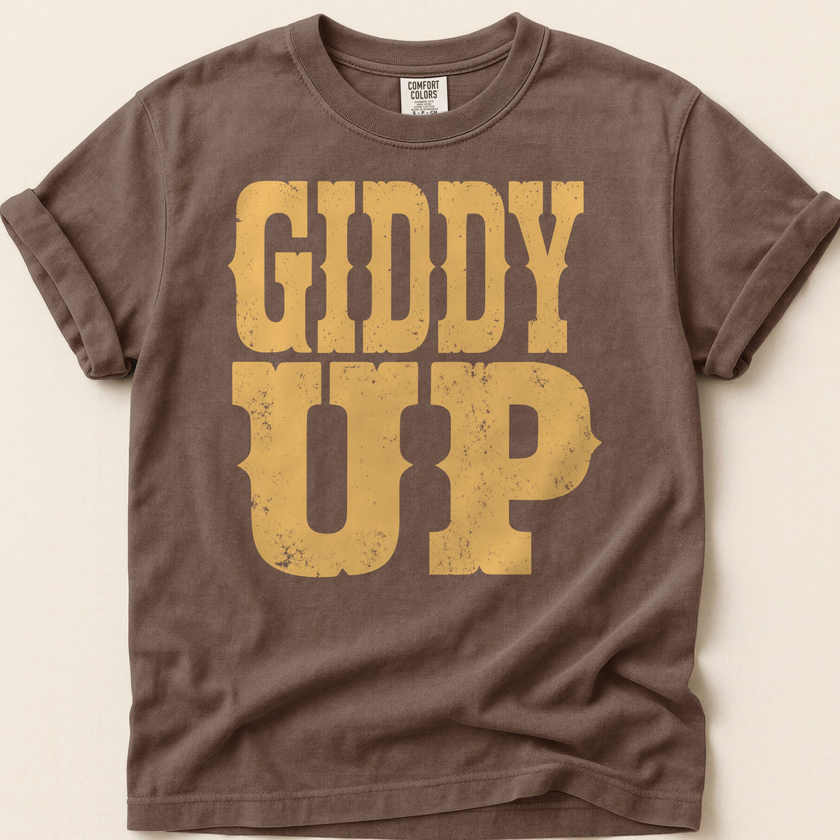 Giddy Up T-shirt on Espresso