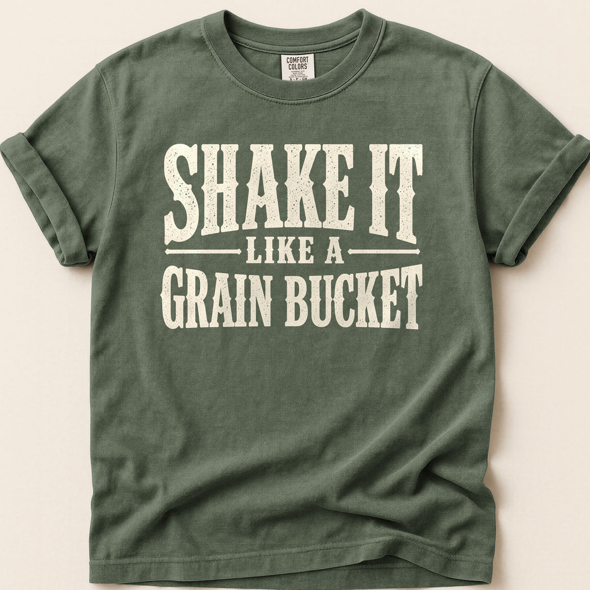 Grain Bucket T-shirt on Moss