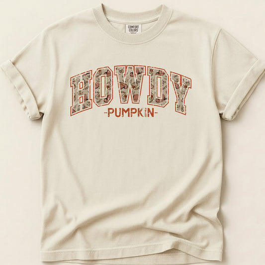 Howdy Pumpkin T-shirt on Ivory