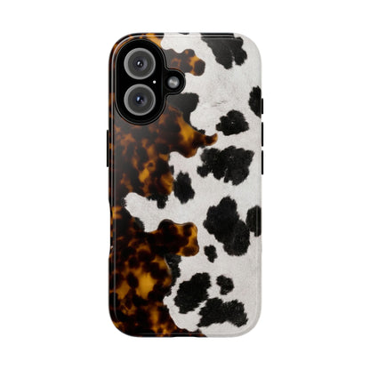 Tortoiseshell + Cowhide Tough Case