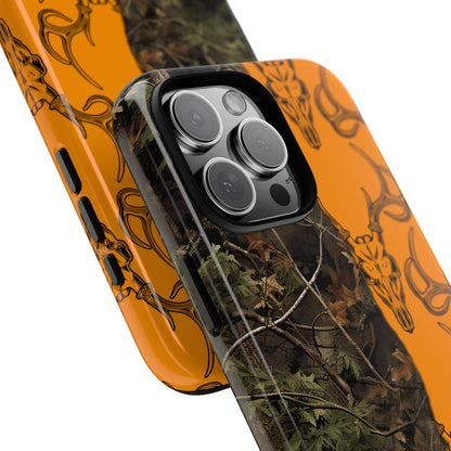 Camo Deer Skulls Orange Tough Case