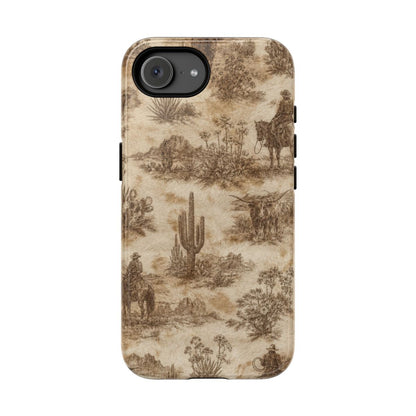 Ivory Cowhide Toile Tough Case - iPhone 16e