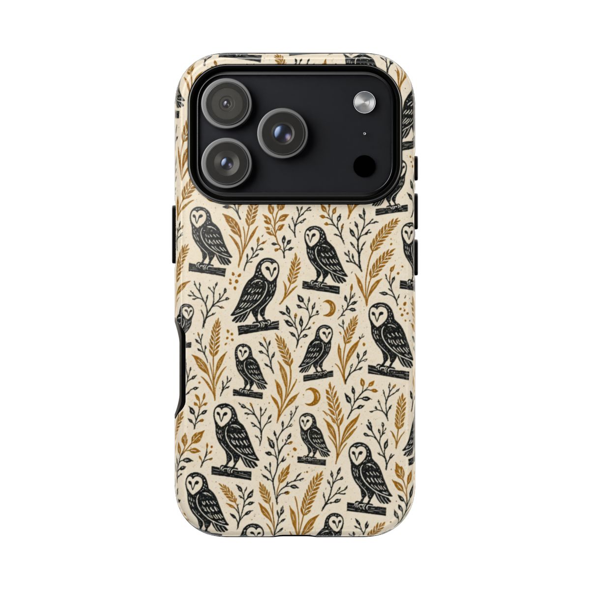 Linocut Barn Owls Tough Case - iPhone 18 Pro