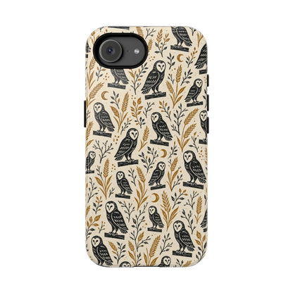 Linocut Barn Owls Tough Case - iPhone 17e