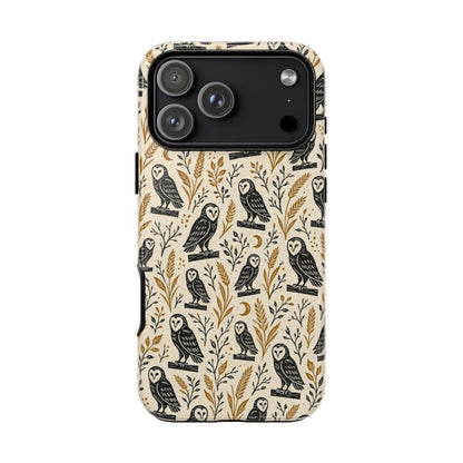 Linocut Barn Owls Tough Case - iPhone 18 Pro Max