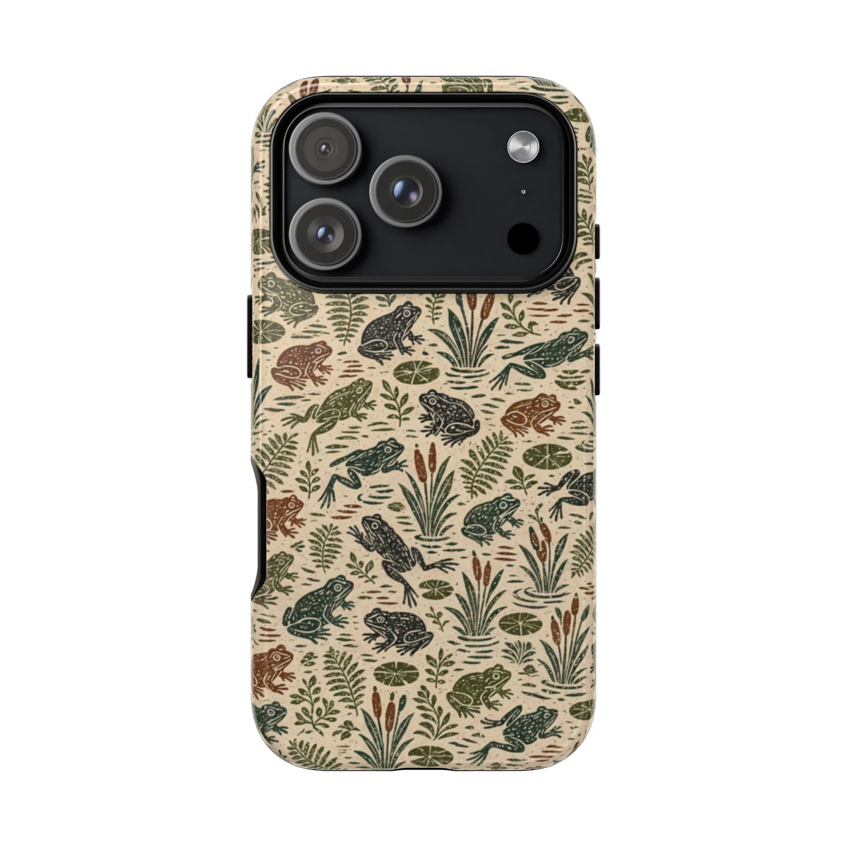 Linocut Frog Pond Tough Case - iPhone 18 Pro