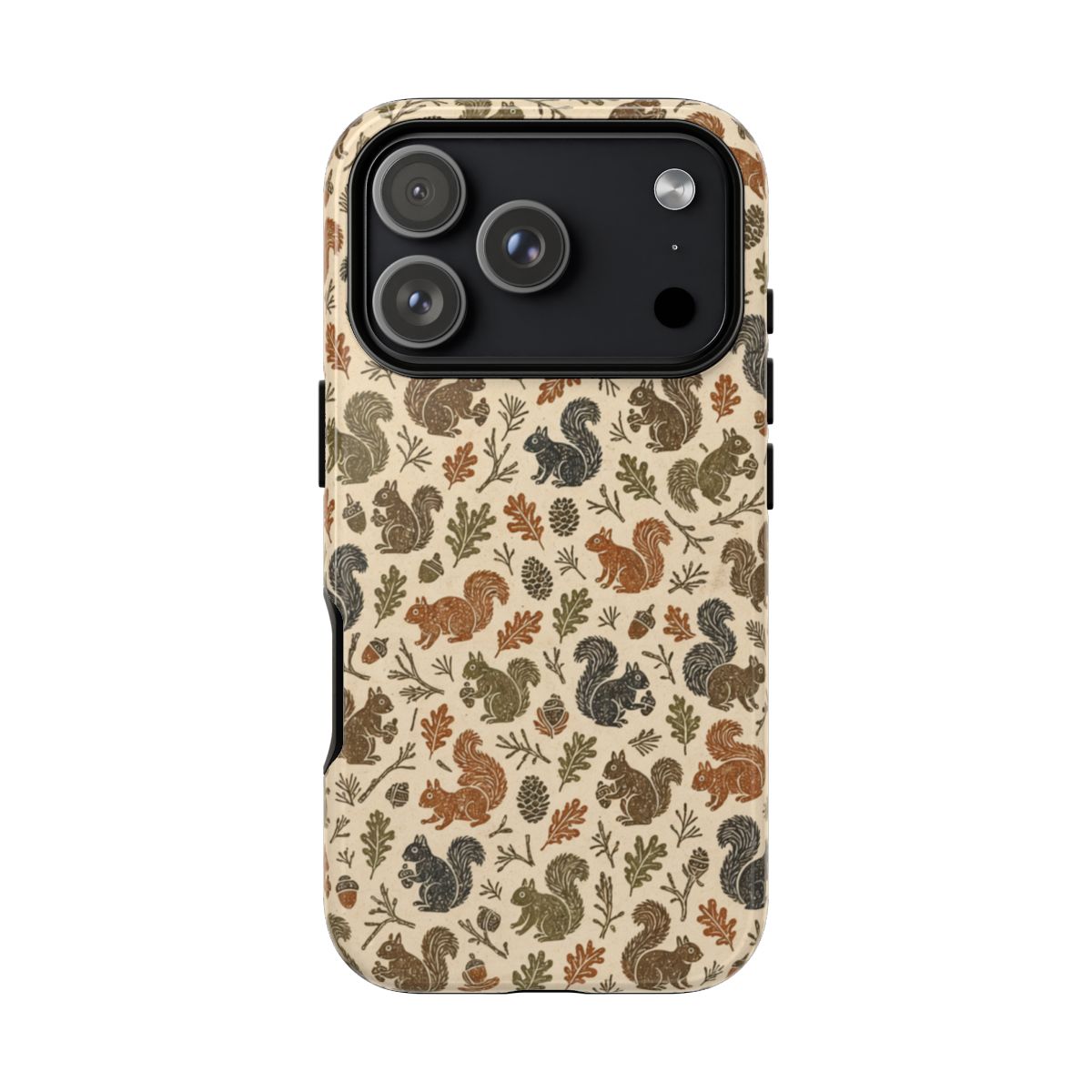 Linocut Squirrel Tough Case - iPhone 18 Pro