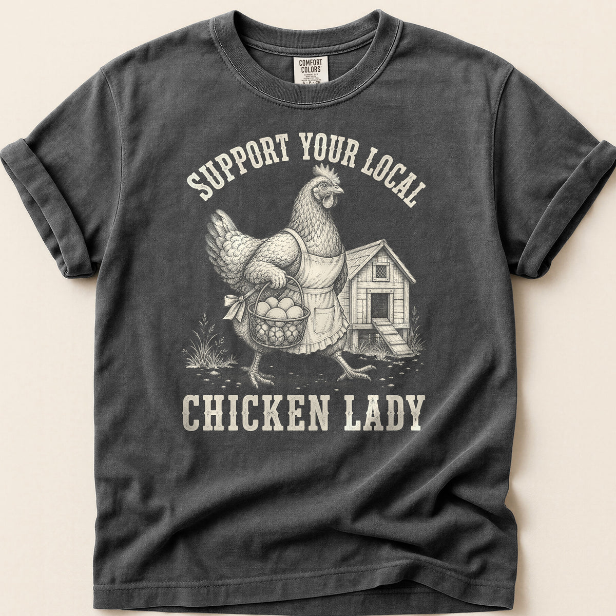 Local Chicken Lady T-shirt on Pepper