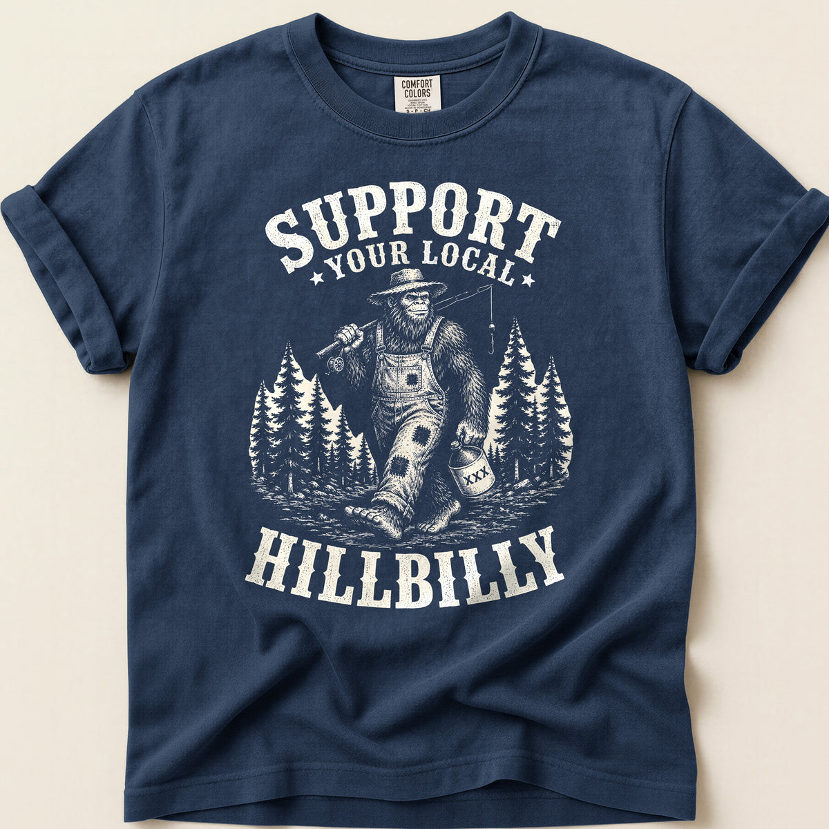 Local Hillbilly T-shirt on Navy
