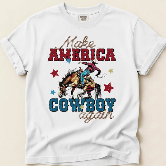 Make America Cowboy Again T-shirt on White