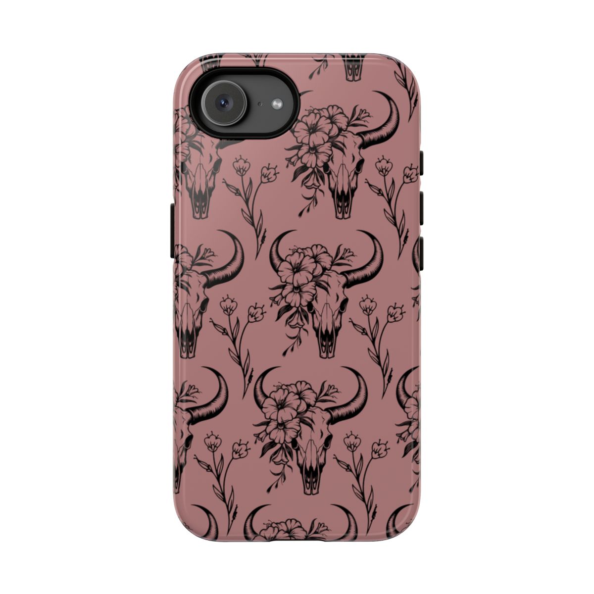 Mauve Floral Skull Tough Case - iPhone 16e