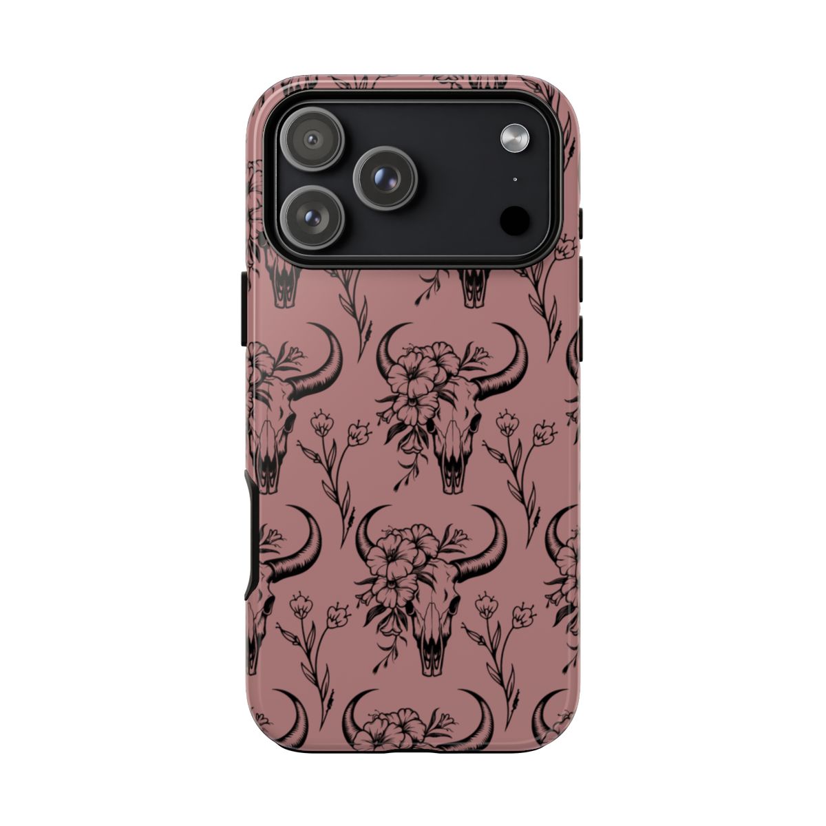 Mauve Floral Skull Tough Case - iPhone 18 Pro Max