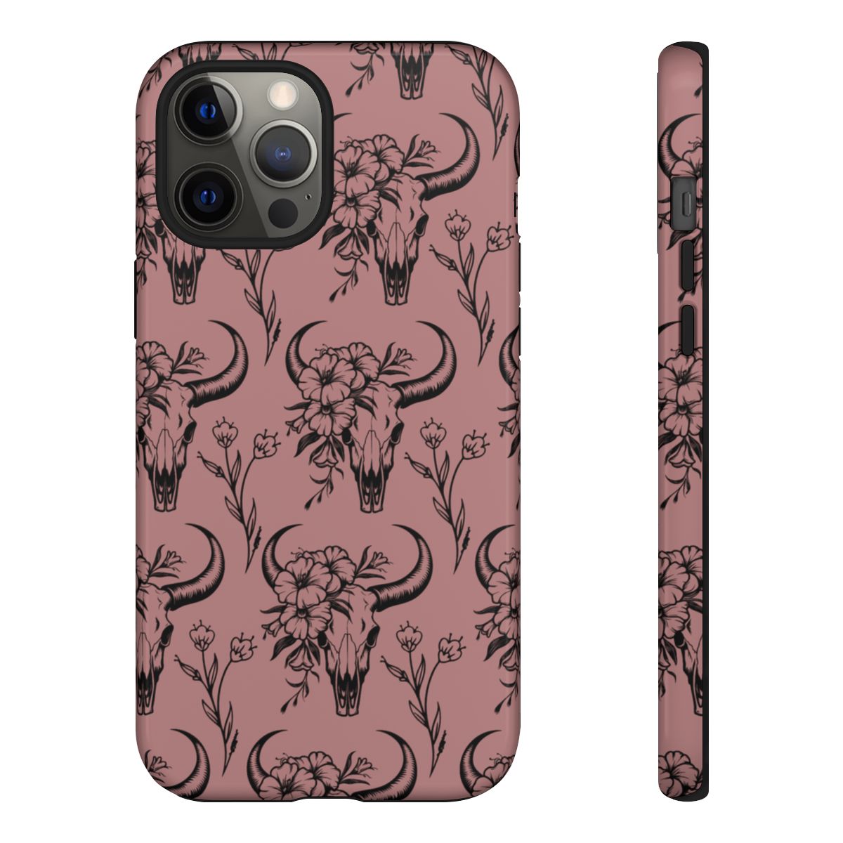Mauve Floral Skull Tough Case