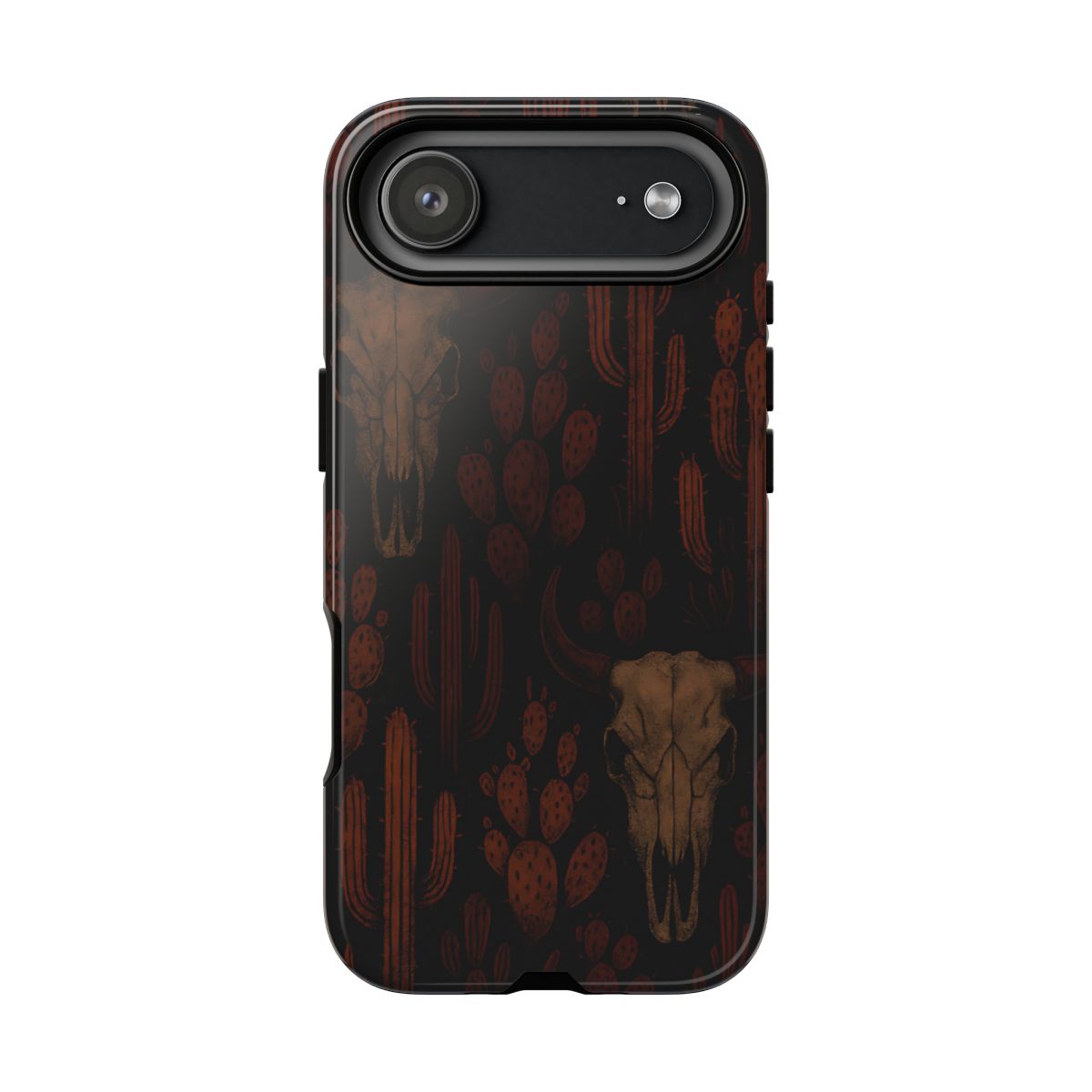 Midnight Cactus Bull Skull Tough Phone Case
