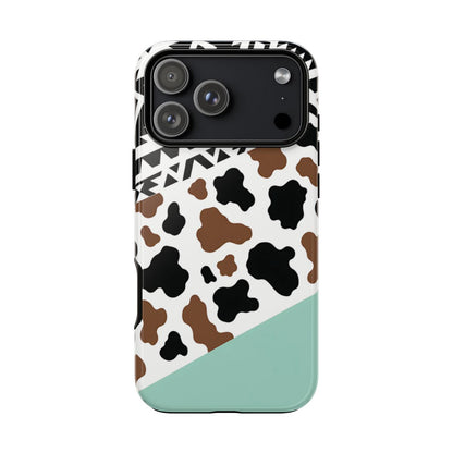 Mint Aztec Cowhide Tough Case - iPhone 18 Pro Max
