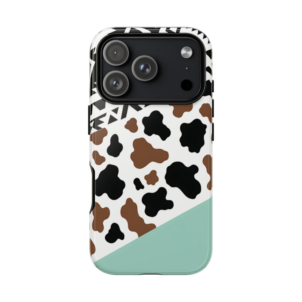 Mint Aztec Cowhide Tough Case - iPhone 18 Pro