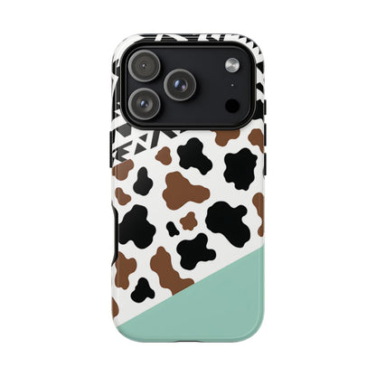 Mint Aztec Cowhide Tough Case - iPhone 18 Pro
