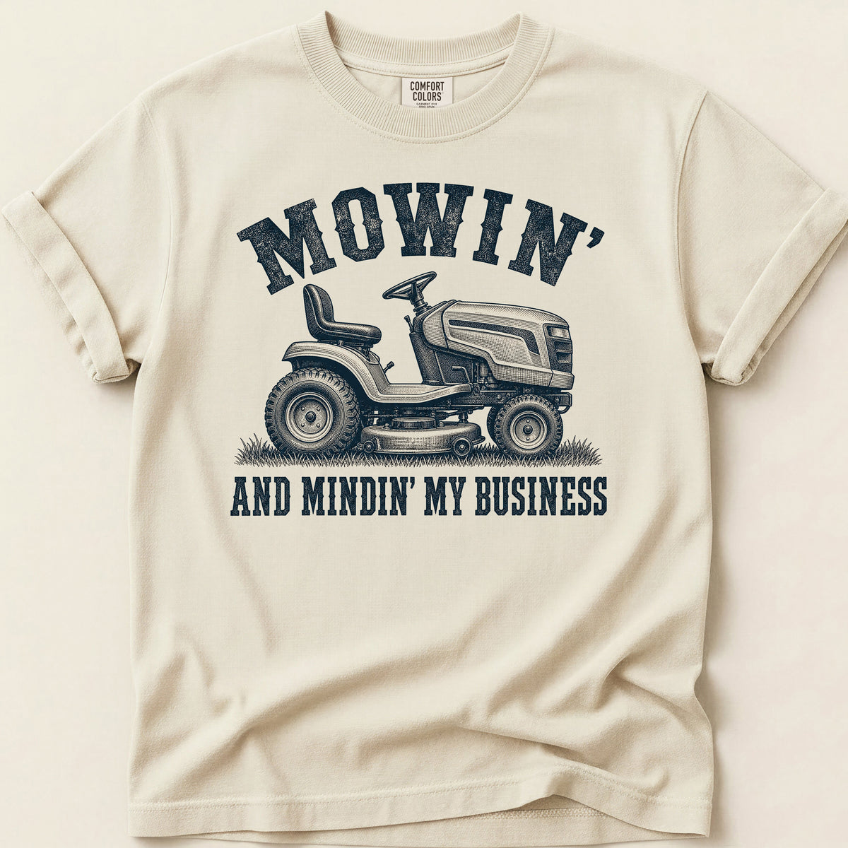 Mowin And Mindin T-shirt on Ivory