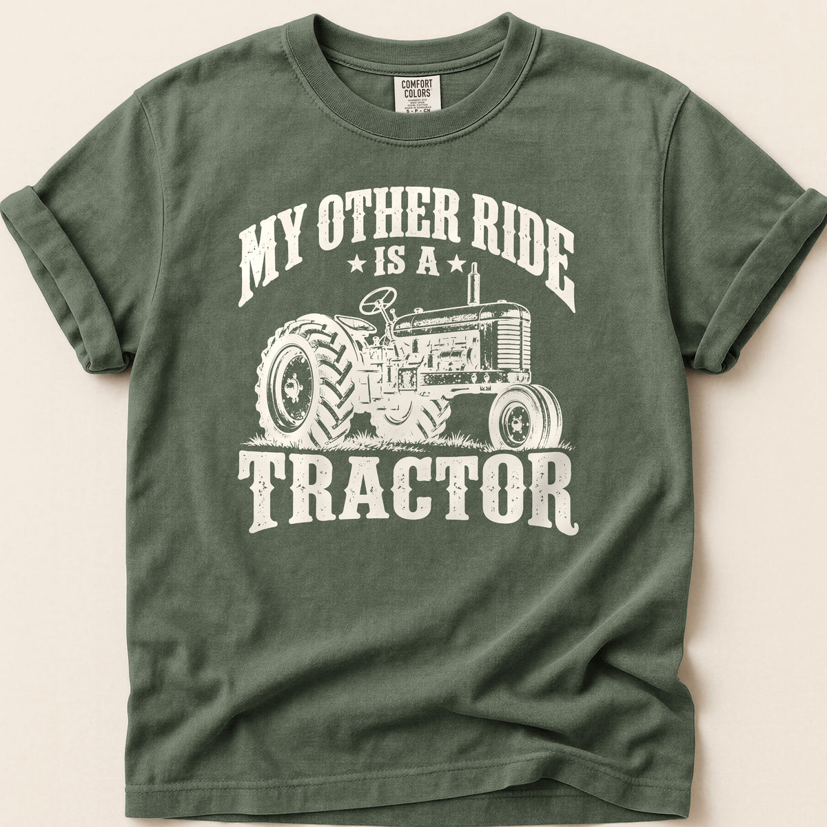 My Other Ride Is A Tractor T-shirt on Moss
