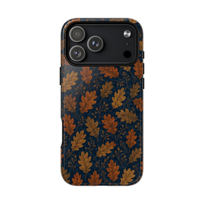 Navy Autumn Leaves Magnetic Case - iPhone 18 Pro Max