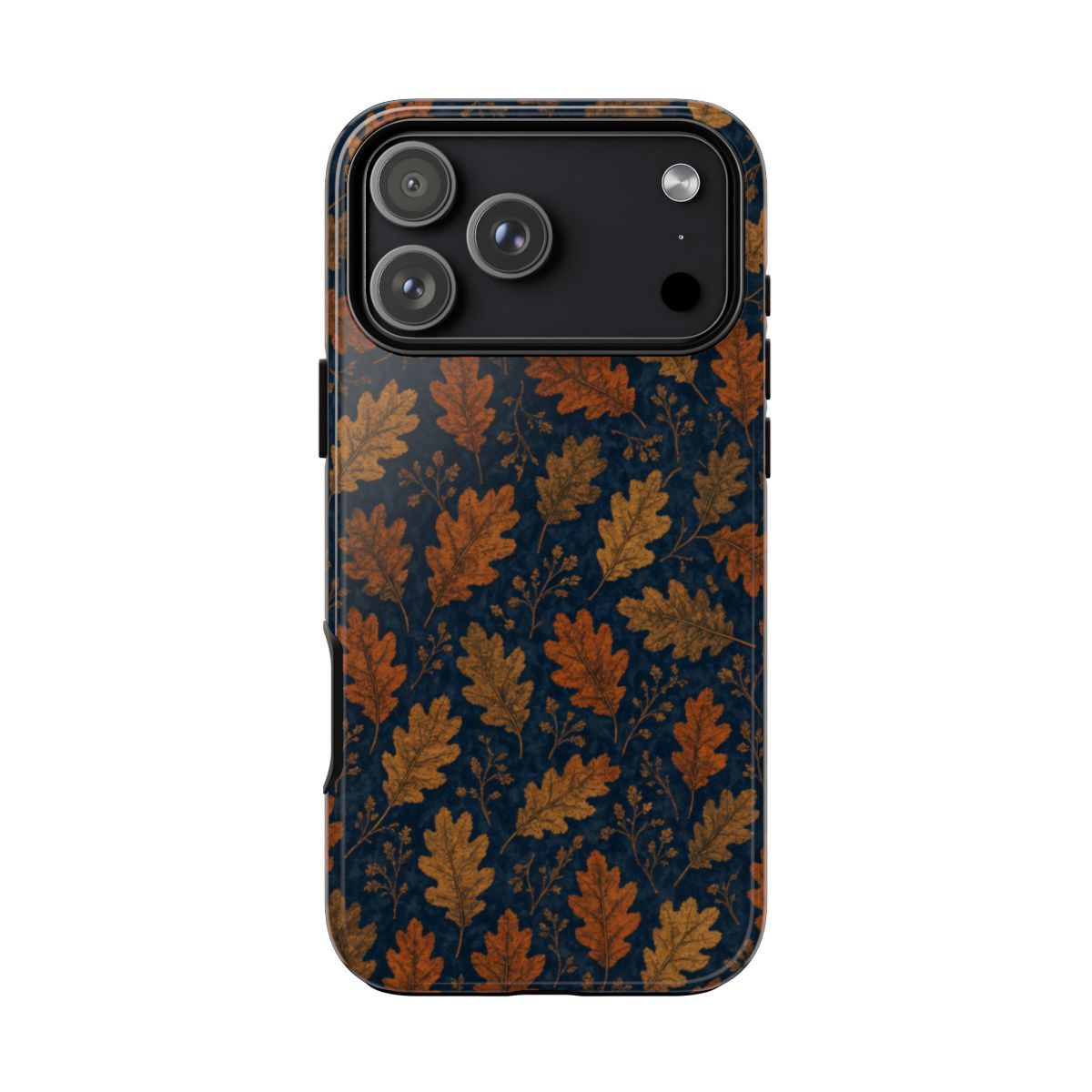 Navy Autumn Leaves Tough Case - iPhone 18 Pro Max