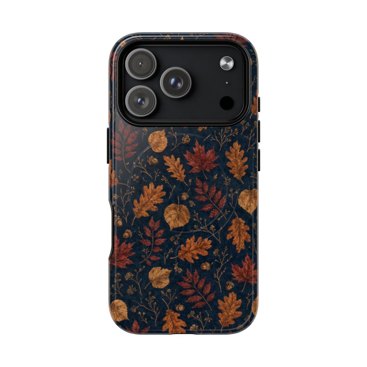 Navy Oak Leaf Magnetic Case - iPhone 18 Pro