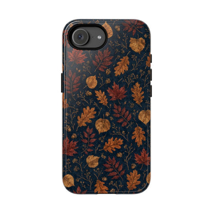 Navy Oak Leaf Tough Case - iPhone 16e