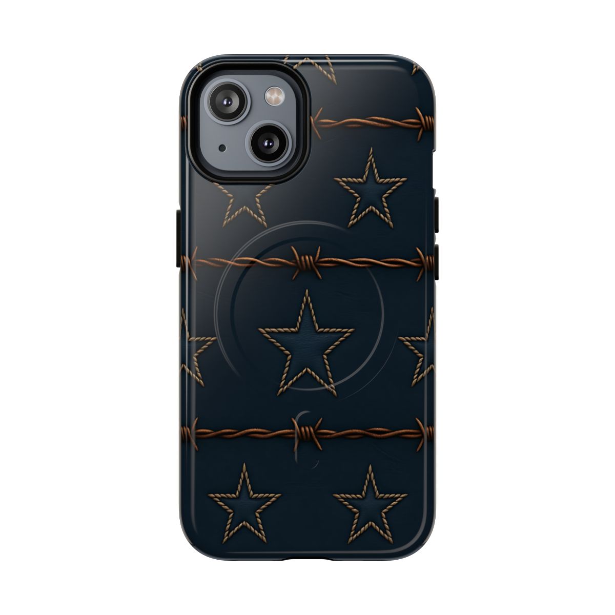 Navy Stars + Barbed Wire Magnetic Case