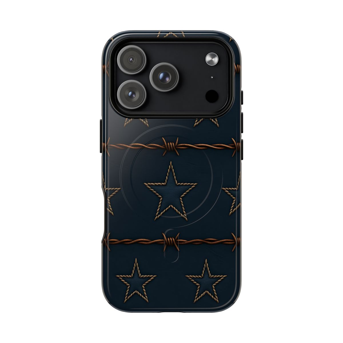 Navy Stars + Barbed Wire Magnetic Case