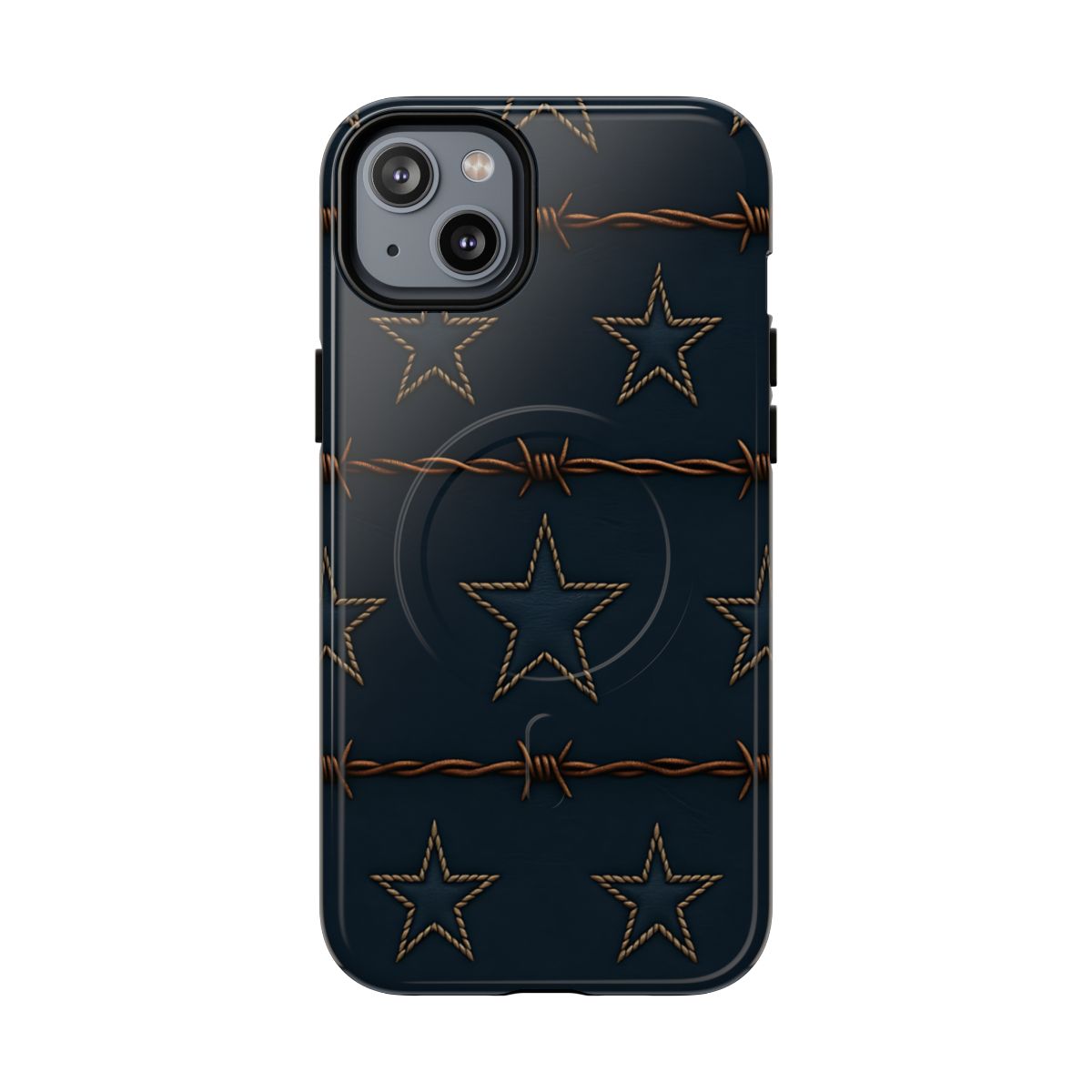 Navy Stars + Barbed Wire Magnetic Case