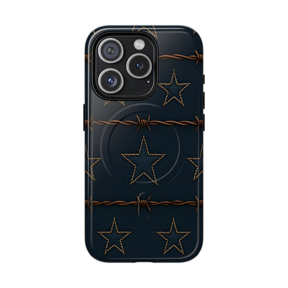 Navy Stars + Barbed Wire Magnetic Case