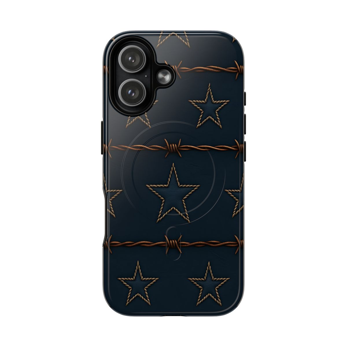 Navy Stars + Barbed Wire Magnetic Case