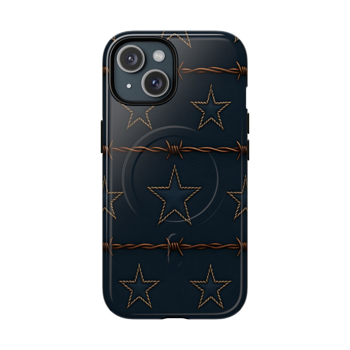 Navy Stars + Barbed Wire Magnetic Case