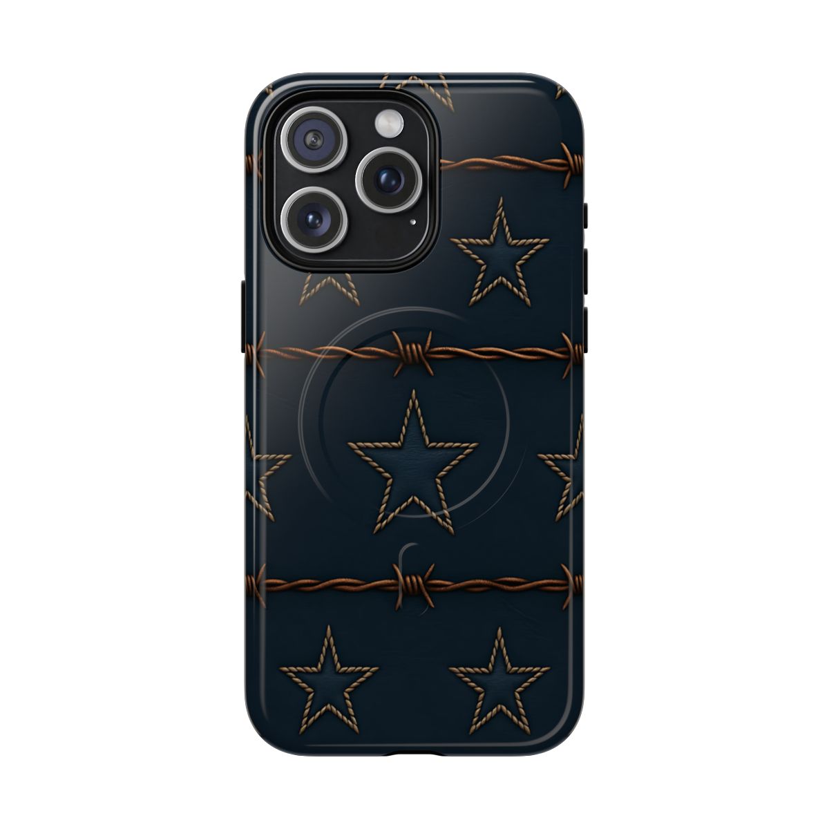 Navy Stars + Barbed Wire Magnetic Case