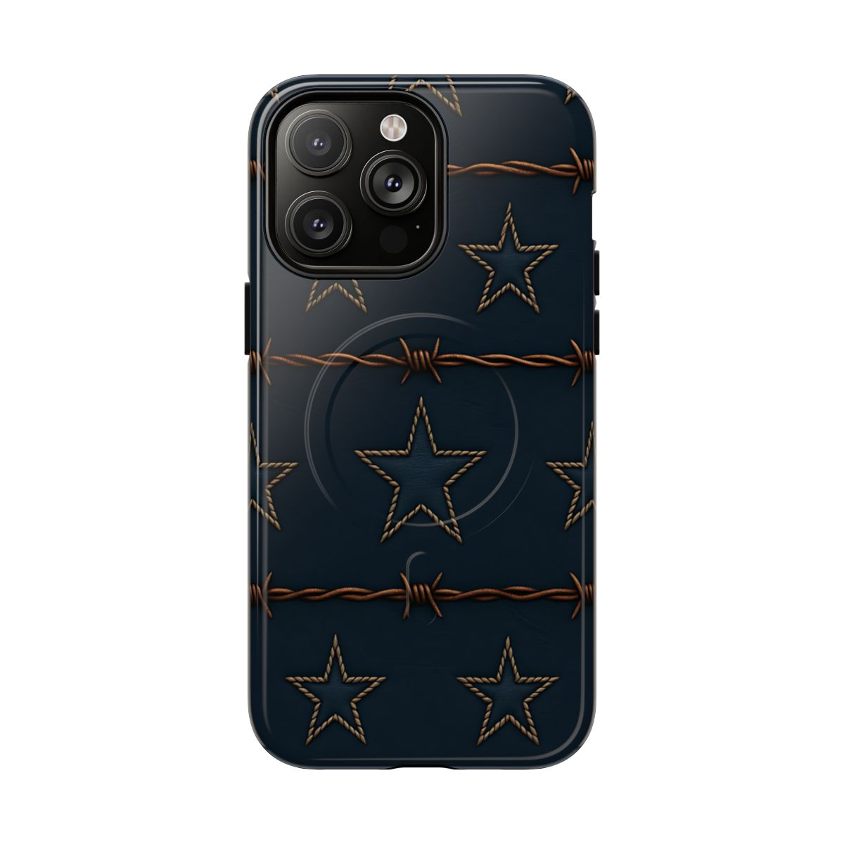 Navy Stars + Barbed Wire Magnetic Case