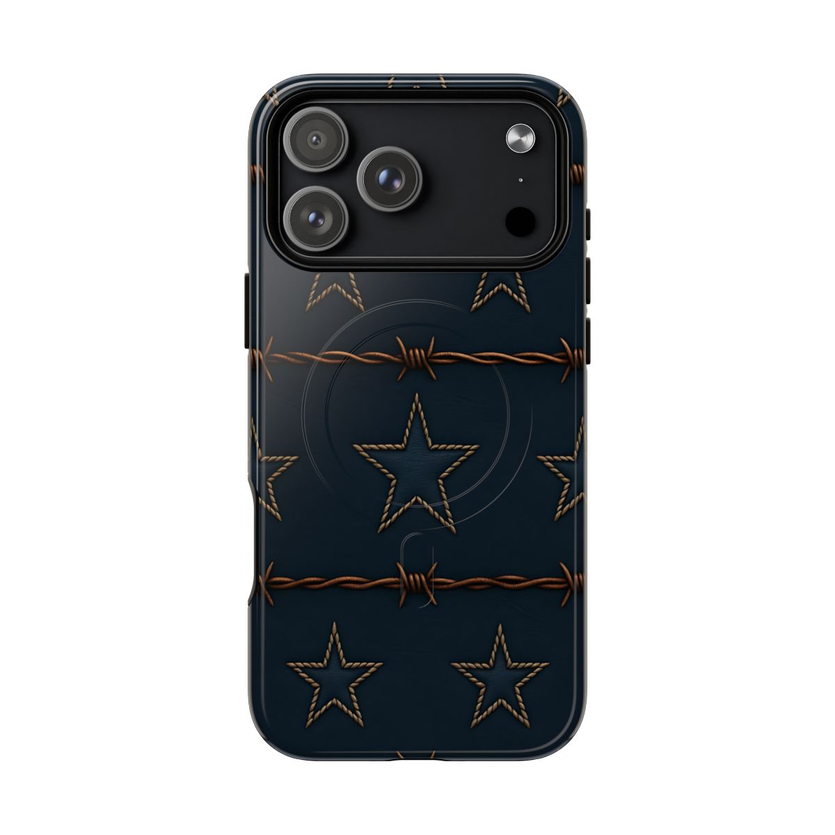 Navy Stars + Barbed Wire Magnetic Case