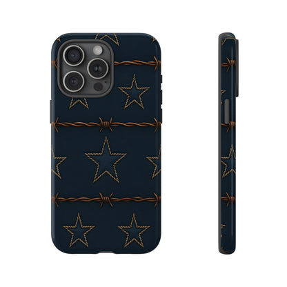 Navy Stars + Barbed Wire Tough Case