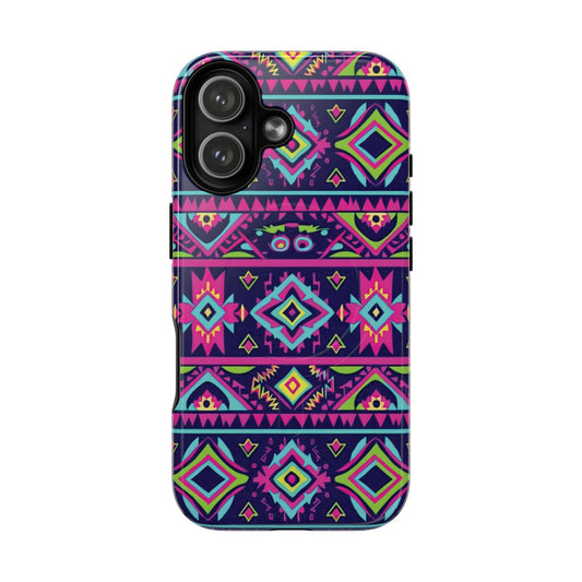 Neon Aztec Magnetic Case