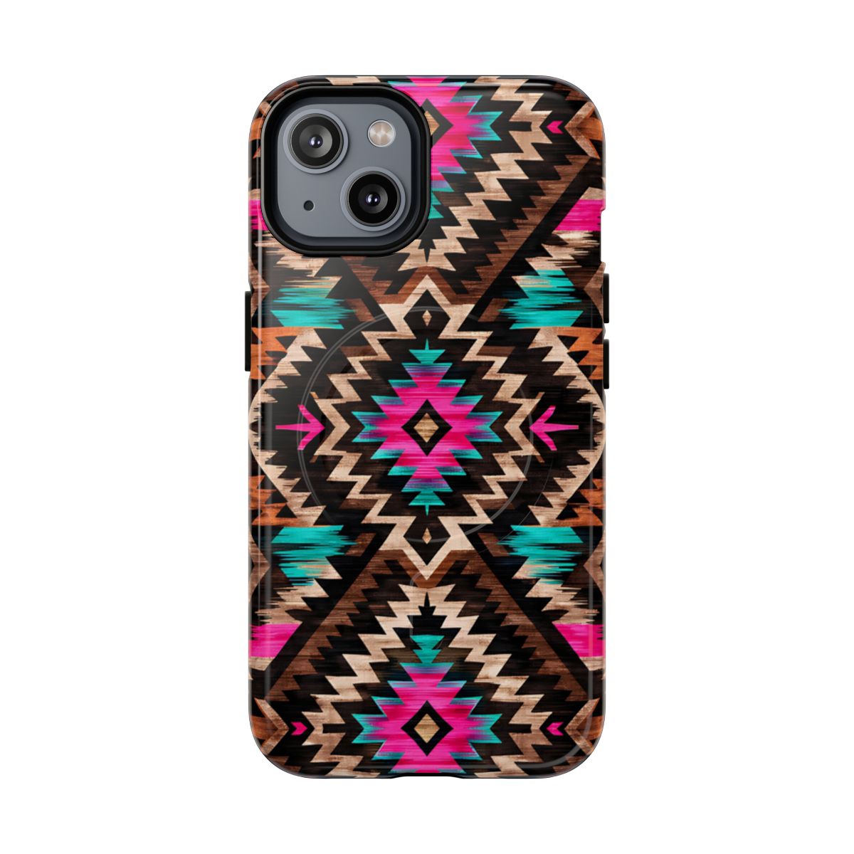 Neon Aztec Rug Magnetic Case