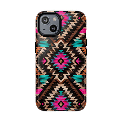 Neon Aztec Rug Magnetic Case
