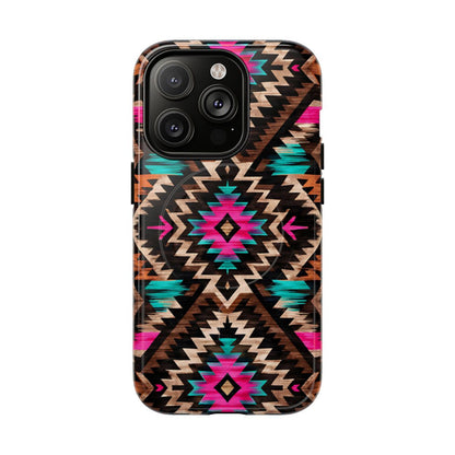 Neon Aztec Rug Magnetic Case