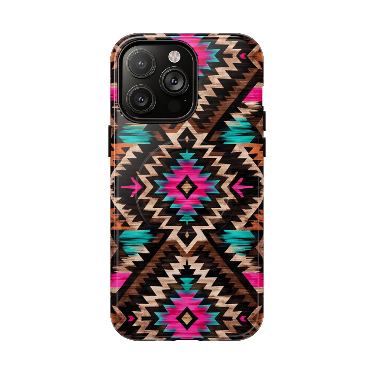 Neon Aztec Rug Magnetic Case