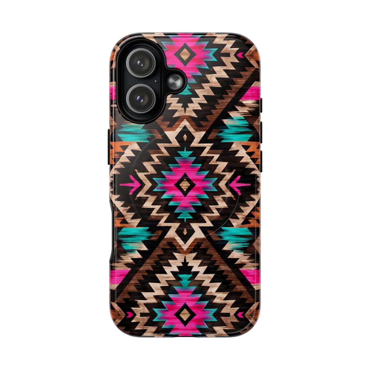 Neon Aztec Rug Magnetic Case