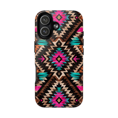 Neon Aztec Rug Magnetic Case